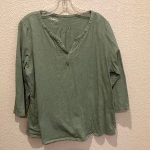 LL Bean 3/4 sleeve knit top